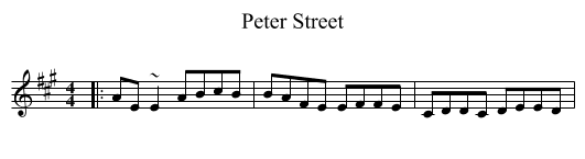 Peter Street - staff notation