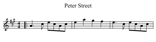 Peter Street - staff notation