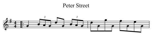 Peter Street - staff notation
