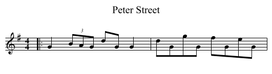 Peter Street - staff notation