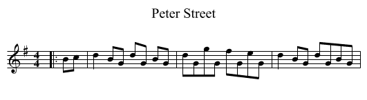 Peter Street - staff notation