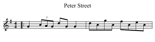 Peter Street - staff notation