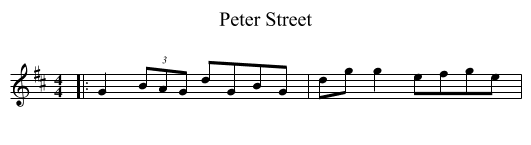 Peter Street - staff notation