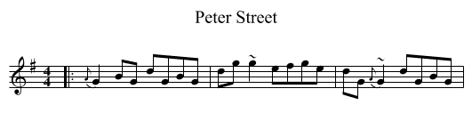 Peter Street - staff notation
