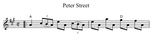 Peter Street - staff notation