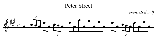 Peter Street - staff notation