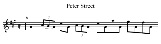 Peter Street - staff notation