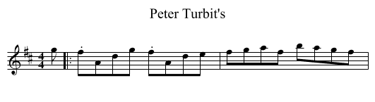 Peter Turbit's - staff notation