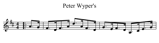 Peter Wyper's - staff notation