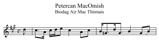 Petercan MacOmish - staff notation