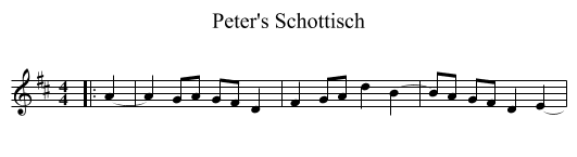 Peter's Schottisch - staff notation