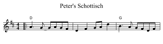 Peter's Schottisch - staff notation