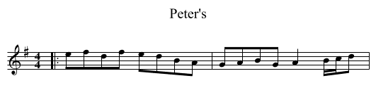 Peter's - staff notation