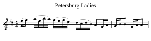 Petersburg Ladies - staff notation