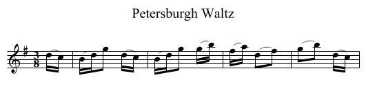 Petersburgh Waltz - staff notation