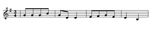 PETERSILJE SUPPENKRAUT - staff notation