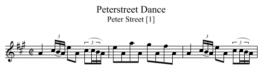 Peterstreet Dance - staff notation