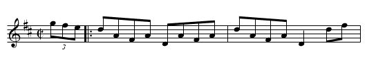 Peterswell Hornpipe - staff notation