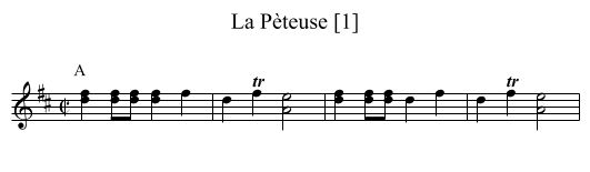 Pèteuse [1], La - staff notation