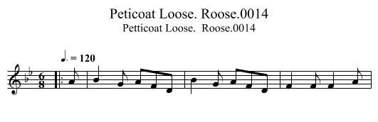 Peticoat Loose. Roose.0014 - staff notation