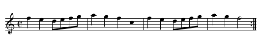 Petit Branle - staff notation
