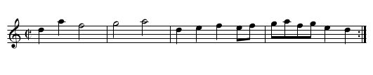 Petit Branle - staff notation