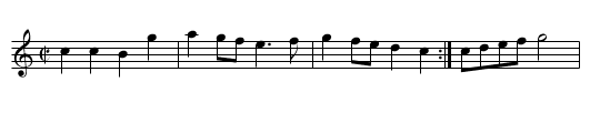 Petit Branle - staff notation