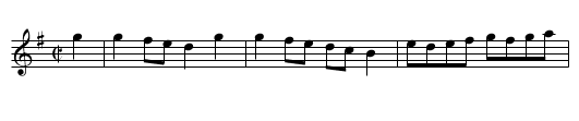 Petit Branle - staff notation