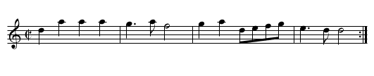 Petit Branle - staff notation