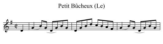 Petit Bûcheux (Le) - staff notation