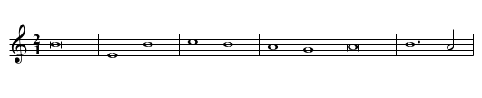 Petite camusette - staff notation