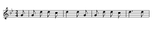 Petite camuson - staff notation
