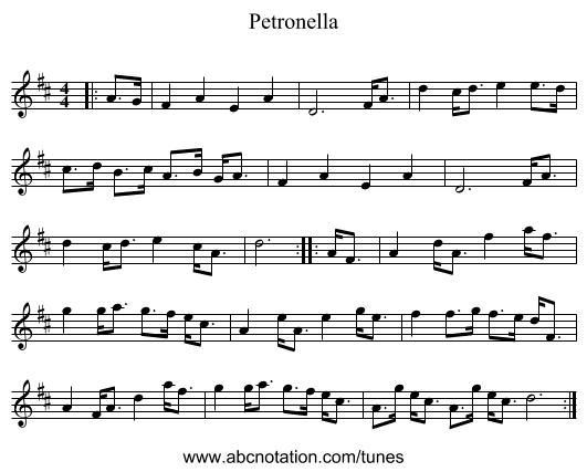 Petronella - staff notation