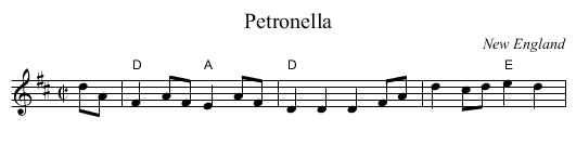 Petronella - staff notation
