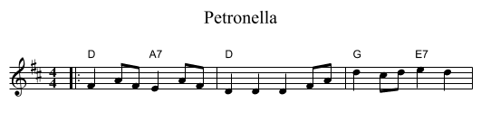 Petronella - staff notation