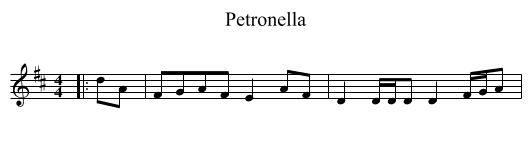 Petronella - staff notation
