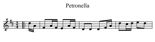 Petronella - staff notation