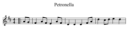 Petronella - staff notation