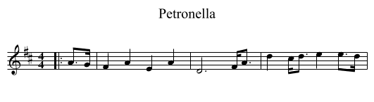 Petronella - staff notation