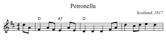 Petronella - staff notation