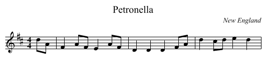 Petronella - staff notation