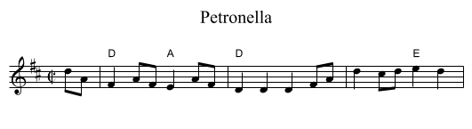 Petronella - staff notation