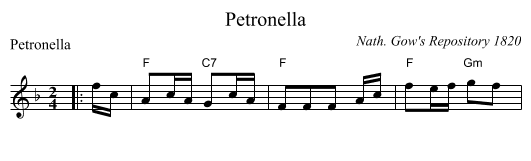 Petronella - staff notation