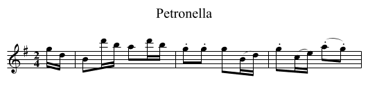 Petronella - staff notation