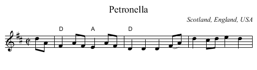 Petronella - staff notation