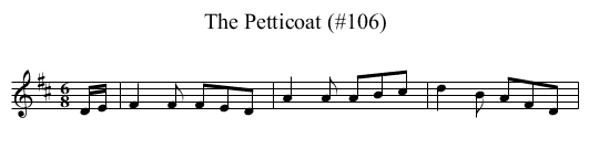 Petticoat (#106), The - staff notation