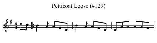 Petticoat Loose (#129) - staff notation