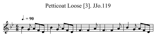 Petticoat Loose [3]. JJo.119 - staff notation