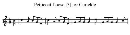 Petticoat Loose [3], or Curickle - staff notation