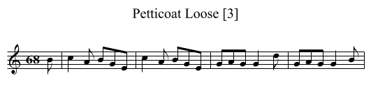 Petticoat Loose [3] - staff notation